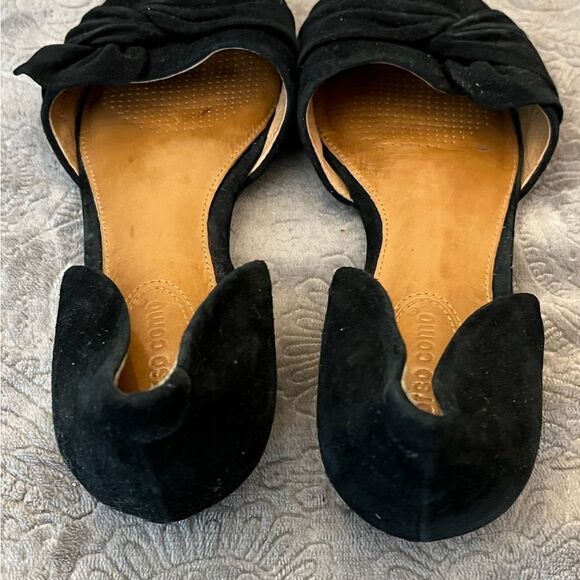 Corso Como Black Pointed-Toe Flats with Bow - Picture 3 of 8